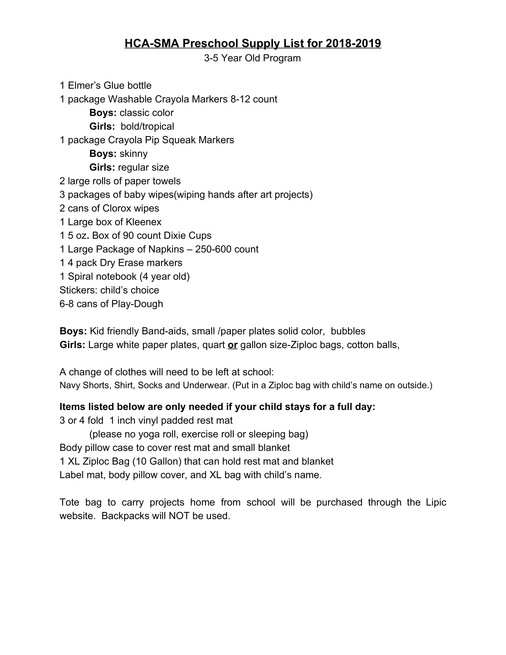 holy cross academy preschool supply lists preschool teacher supply list